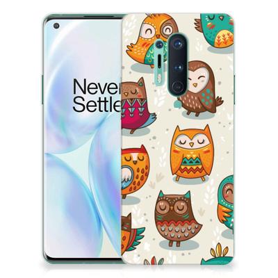OnePlus 8 Pro | TPU Hoesje | Vrolijke Uilen