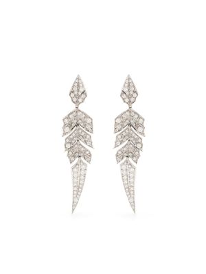 Stephen Webster boucle d'oreille Magnipheasant en or blanc 18ct pavée de diamants - Argent