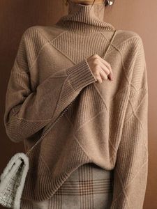 Wool/Knitting Turtleneck Casual Sweater