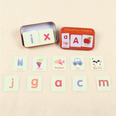 Graph match spel vroege educatieve Montessori speelgoed puzzel kaart cartoon voertuig dierlijke fruit paar matching game