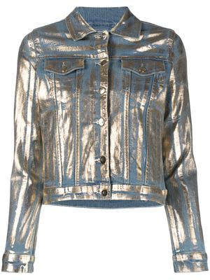 Madison.Maison veste en jean à effet métallisé - Bleu