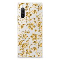 Sony Xperia 10 III | TPU Case | Gouden Bloemen