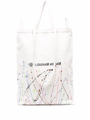 MM6 Maison Margiela sac cabas oversize à logo - Blanc