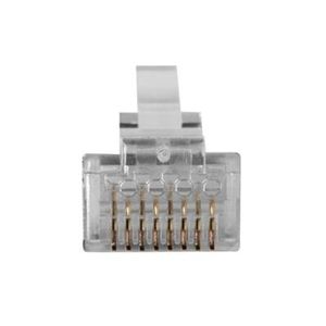 ACT TD1138 RJ45 CAT5E Afgeschermde Modulaire Connector | Ronde Kabel | Massieve of Soepele aders | 8 stuks