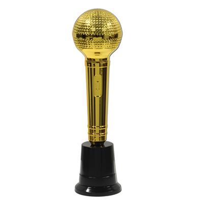 Microfoon award - goud - 23 cm - muziek prijs - karaoke avond