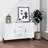 Dressoir 100x36x60 cm bewerkt hout hoogglans wit