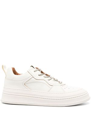 Buttero baskets Circolo en cuir - Blanc