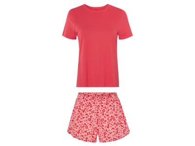 esmara Korte dames pyjama (Rood/donkerroze, XS (32/34))