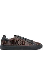 Moschino baskets à logo en jacquard - Marron