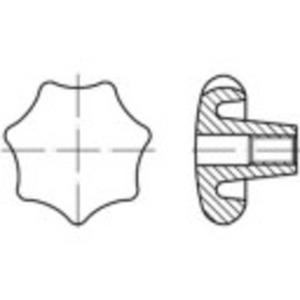 TOOLCRAFT Stergreep 10 mm Grijs/grauw gietijzer 138253 10 stuk(s) (Ø x l) 63 mm x 10 mm