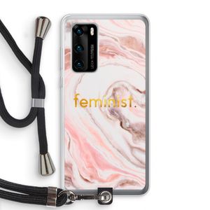 Feminist: Huawei P40 Transparant Hoesje met koord
