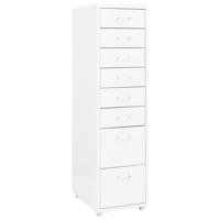 Ladeblok verrijdbaar 28x41x109 cm metaal wit