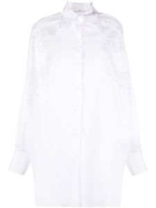 Ermanno Scervino chemise en coton à détails en dentelle - Blanc