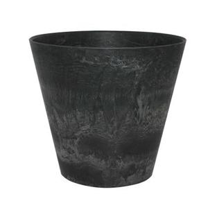 Ter Steege Plantenpot - natuursteenlook zwart - D17 x H15 cm