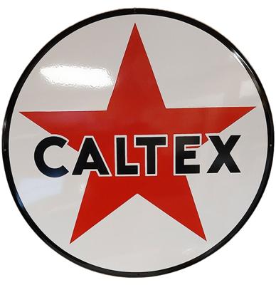 Caltex Logo Emaille Bord XL - Ø78cm