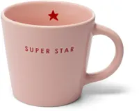 Vondels cappuccinokop keramiek super star 9x9.5cm pink