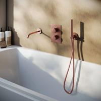 Badkraan SaniClear Copper | Inbouw | Thermostaatkraan | Incl.Inbouwdeel | 2-weg | Rond | Koper geborsteld