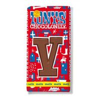 Tony's Chocolonely - Chocoladeletter reep Melk "V" - 180g