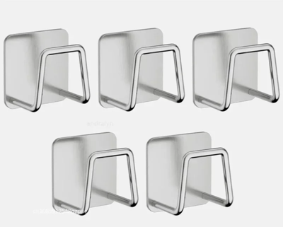 StickDry RVS Sponshouder - Zelfklevende Organizer voor Goothoek & Keukenaccessoires