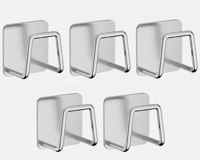 StickDry RVS Sponshouder - Zelfklevende Organizer voor Goothoek & Keukenaccessoires