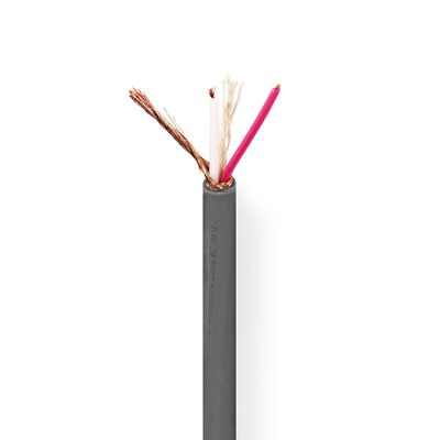 Nedis Microfoonkabel | 2x 0.23 mm² | 100 m | Donkergrijs | 1 stuks - COTR15010GY100 COTR15010GY100