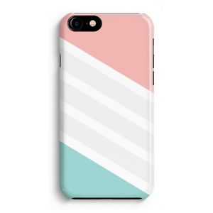 Strepen pastel: iPhone 8 Volledig Geprint Hoesje