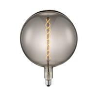 Edison Vintage LED filament lichtbron Spiraal - Rook - G260 Global - Retro LED lamp - 26/26/33cm - geschikt voor E27 fitting - Dimbaar - 6W 100lm 1800K - warm wit licht