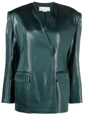 Genny blazer asymétrique à col v - Vert