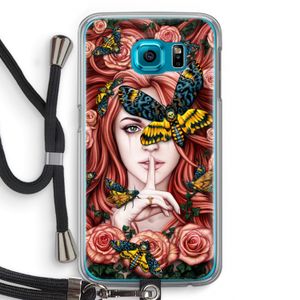 Lady Moth: Samsung Galaxy S6 Transparant Hoesje met koord