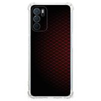 OPPO A16 | A16s | A54s Doorzichtige Silicone Hoesje Geruit Rood