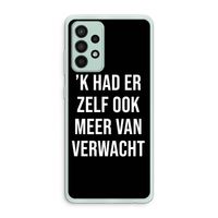 Meer verwacht - Zwart: Samsung Galaxy A52s 5G Transparant Hoesje Meer verwacht - Zwart: Samsung Galaxy A52s 5G Transparant Hoesje
