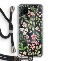 Botanical sweet flower heaven: Huawei P40 Lite Transparant Hoesje met koord