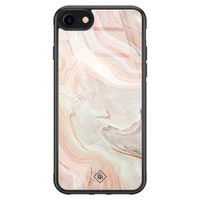 iPhone 8/7 glazen hardcase - Marmer waves