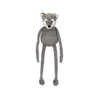 Nature planet pluche dieren knuffel Wolf - grijs - 33 cm - Knuffeldieren speelgoed - thumbnail