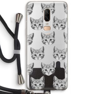 Kitten: OnePlus 6 Transparant Hoesje met koord