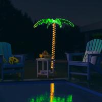 Kunstmatige Verlichte Palmboom met LED-verlichting Opvouwbare Basis LED Palmboom 118 x 80 x154 cm