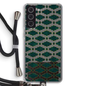 Moroccan tiles: Samsung Galaxy S21 FE Transparant Hoesje met koord