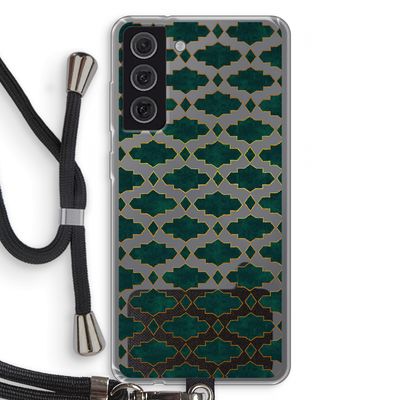 Moroccan tiles: Samsung Galaxy S21 FE Transparant Hoesje met koord
