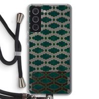 Moroccan tiles: Samsung Galaxy S21 FE Transparant Hoesje met koord
