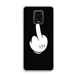 Middle finger black: Xiaomi Redmi Note 10 Lite Transparant Hoesje