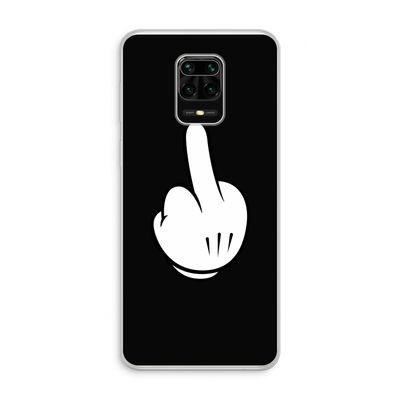 Middle finger black: Xiaomi Redmi Note 10 Lite Transparant Hoesje