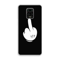Middle finger black: Xiaomi Redmi Note 10 Lite Transparant Hoesje