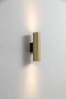 Lyora WandlampOnis up/down - goud met zwart - 107097