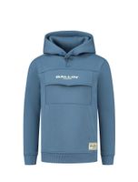 Ballin Jongens hoodie met logo - Midden blauw - thumbnail