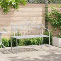 Tuinbank Antiek wit 104 x 52,5 x 89 cm Staal