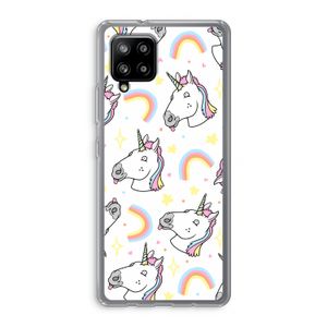 Rainbow Unicorn: Samsung Galaxy A42 5G Transparant Hoesje