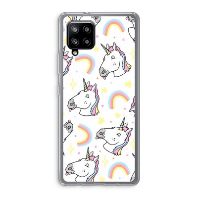 Rainbow Unicorn: Samsung Galaxy A42 5G Transparant Hoesje