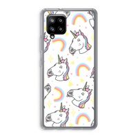 Rainbow Unicorn: Samsung Galaxy A42 5G Transparant Hoesje