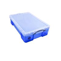 Opbergbox ru 33ltr 710x440x165mm transp blauw