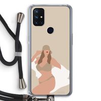 One of a kind: OnePlus Nord N10 5G Transparant Hoesje met koord